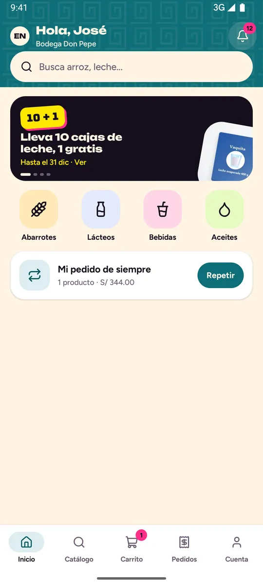 App de la bodega con la marca de El Norteño: promo 10 + 1 y Mi pedido de siempre